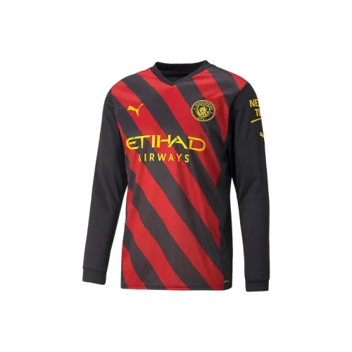 PUMA Manchester City 22 23 Replica LS Away Футболка Джерси Мужская PUMA Черная