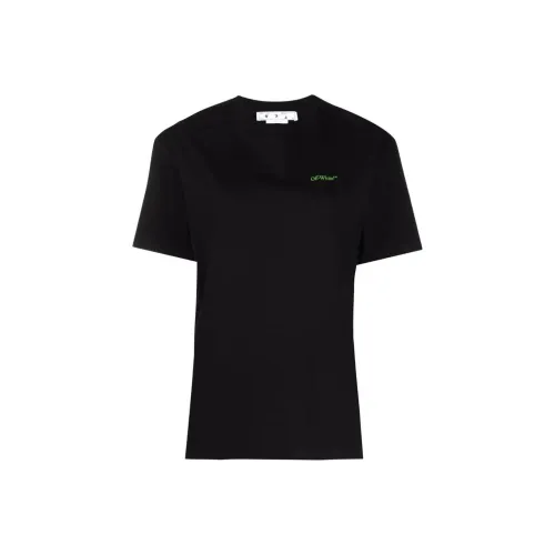 Off Белый черный Женские футболки