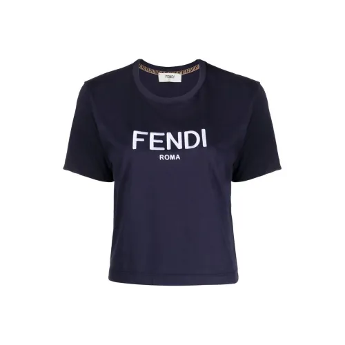 FENDI Морской синий Женские футболки
