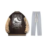 Set (Brown Top + Gray Casual Pants)  
Комплект (Коричневый топ + Серые повседневные штаны)