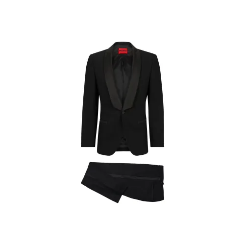 Hugo Boss Slim Fit Evening Suit из эластичной саржи мужской черный