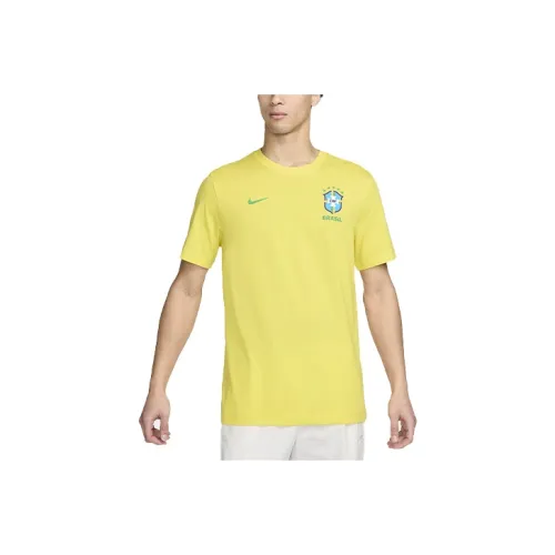 Nike Brazilian Essentials Футбол Джерси Мужской Желтый