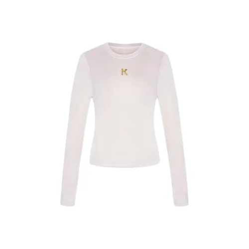 KARL LAGERFELD SS25 Стандартная T-рубашка Женская Белая