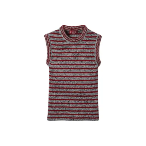 GUCCI Серый Красный Женские Майки