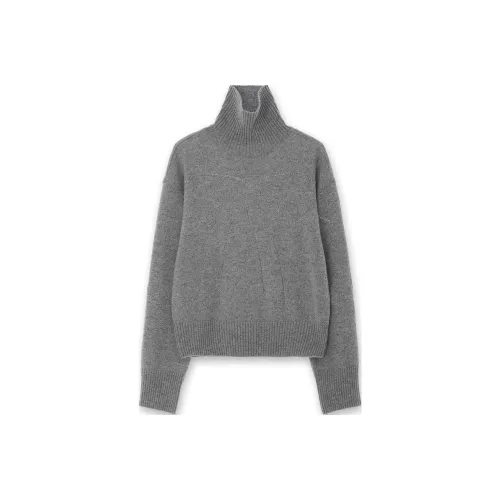 KIMHEKIM Альпака Смесь Pointelle Свитер Женские GREY Серый