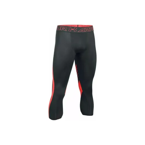 Under Armour HeatGear Спортивные брюки Мужские Черные Оранжевые