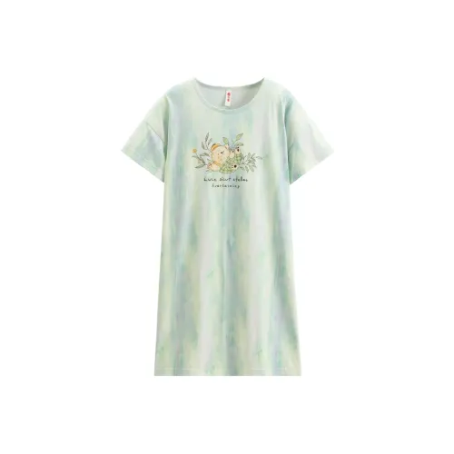 FENTENG Ночная сорочка Женская Мятно-зеленая