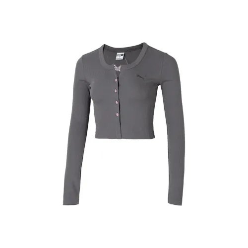 PUMA Серый Женские Короткие Топы