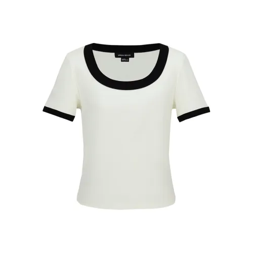 URBAN REVIVO Стандартная T-рубашка Женская Светло-желтая