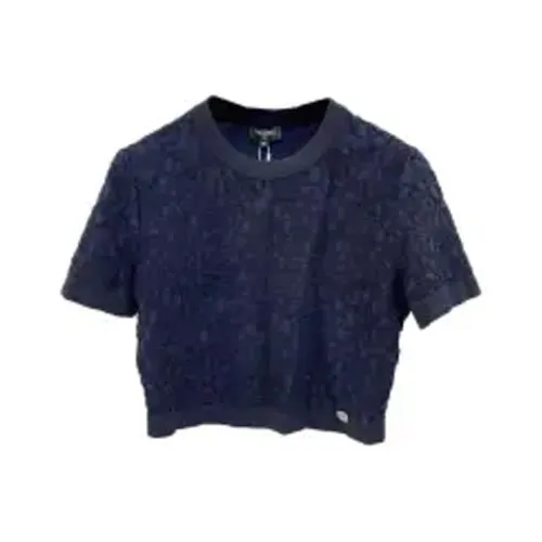 CHANEL Фиолетовые Женские Короткие Топы