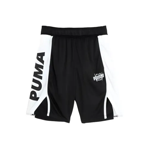 PUMA Кудрявые Баскетбольные Шорты Мужские Черные