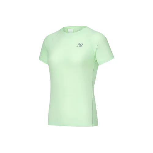 New Balance Impact Run T-Shirt Женская Неон Зеленый