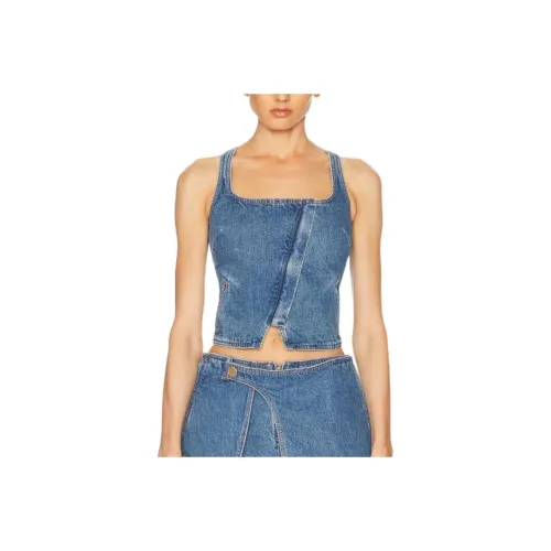 CULT GAIA Топ без рукавов Женский Синий