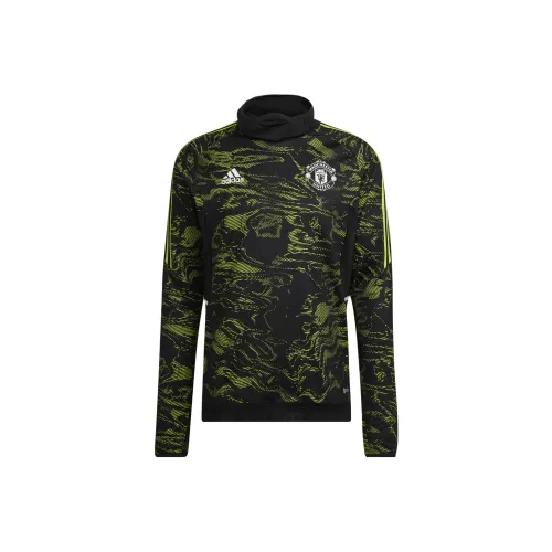 Adidas Manchester United CONDIVO 22 Pro Теплый Топ Футбол Джерси Мужской Зеленый