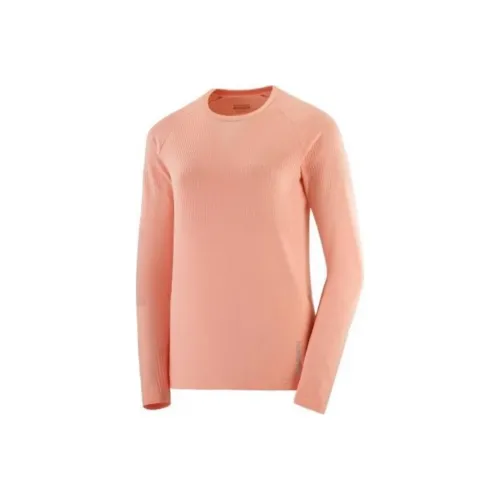 SALOMON Стандартная T-рубашка Женская Персиковый Янтарь