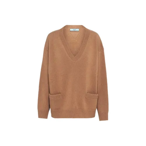 PRADA Коричневые Женские Свитеры