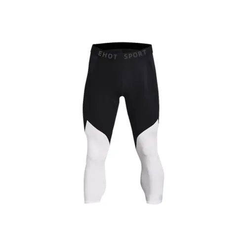 BKCXZICE Спортивные брюки Унисекс Черный Белый