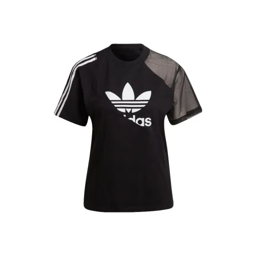 Adidas Originals Т-рубашка с рукавом-трубой женская черная