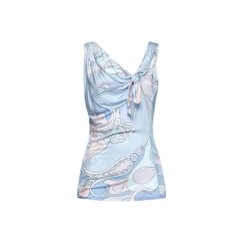 EMILIO PUCCI Светло-синие Женские Майки