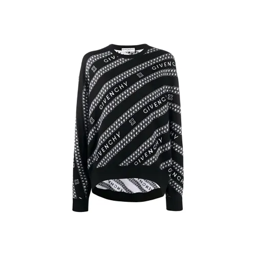 Givenchy FW21 Свободный крой Свитер Женский Черный Серый