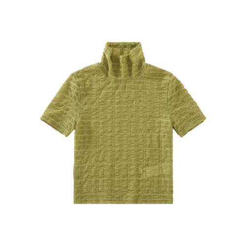 Crying Center T-Shirt Женская Горчично-зеленый