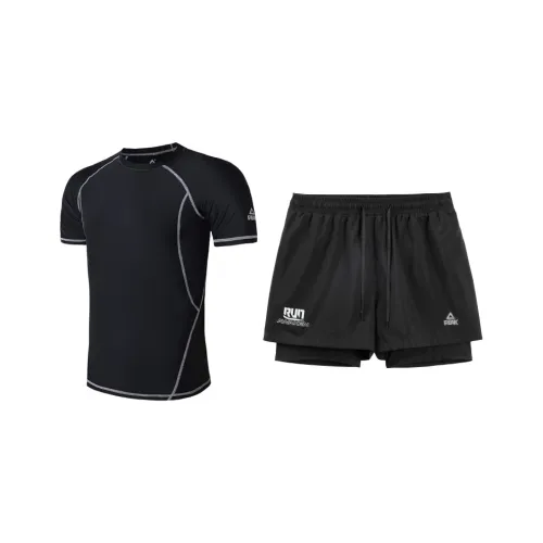 PEAK Бег Одежда Наборы Мужской Черный