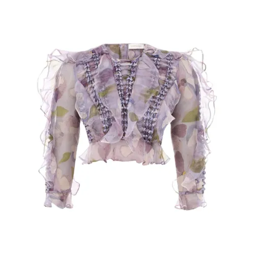 Zimmermann Сиреневый Женские Короткие Топы