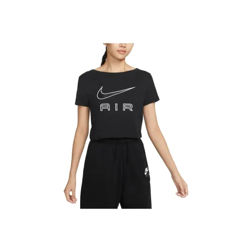 nike CROP TOP Air T Shirt Женская Черная