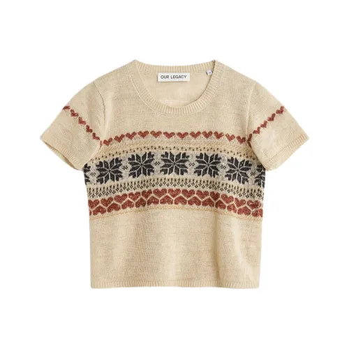 OUR LEGACY T-рубашка Женская Коричневая