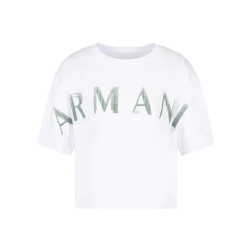 ARMANI EXCHANGEAE Рубашка с оборванным рукавом женская кремово-белая