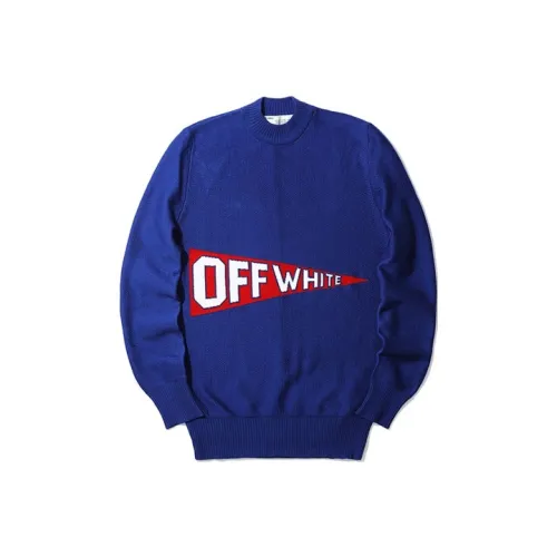 Off Белый FW19 Синий Женские Свитеры