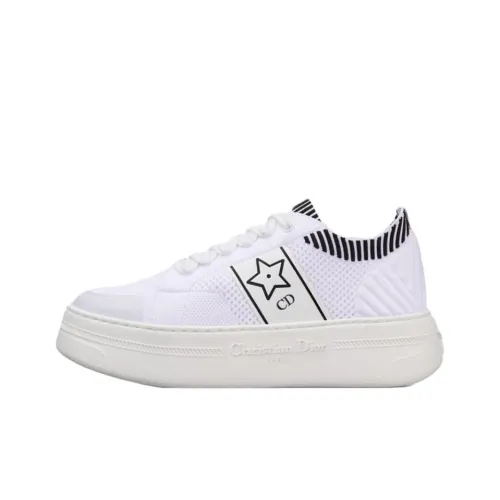 Dior Star Low Топ Скейтборд Кроссовки Женские Белые