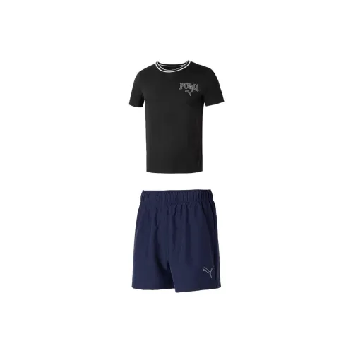 PUMA Повседневная Спортивная Одежда Мужская Черная Синяя