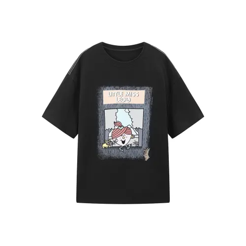 LEDIN x QIXIANSHENGMIAOXIAOJIE LIANMINGKUAN Т-рубашка Женская Черная