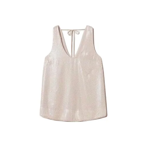 TWINSET Milano SS25 Майка Женская Бежевая