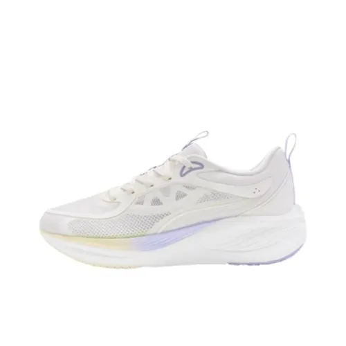 XTEP Kunpeng Амортизация Дышащий Поддерживающий Низкий Топ Спринт Беговые кроссовки Женские Парусный белый