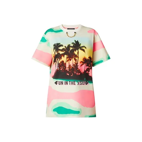 LOUIS VUITTON Новые ежеквартальные продукты LV SS22 Рубашка с оборванным рукавом Женская Многоцветная