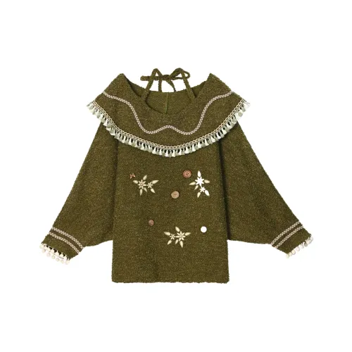 Snbl Зеленый Свитер Женские Свитеры