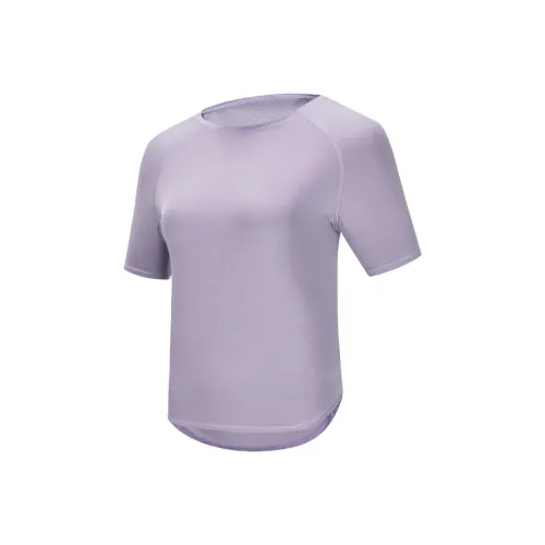 DECATHLON Реглан-рукав Т-рубашка Женская Дымчатый Лиловый