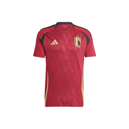 Adidas Belgium 24 Домашний Джерси Футбол Джерси Фанатская версия Бельгийская команда Домашний мужской бордово-красный