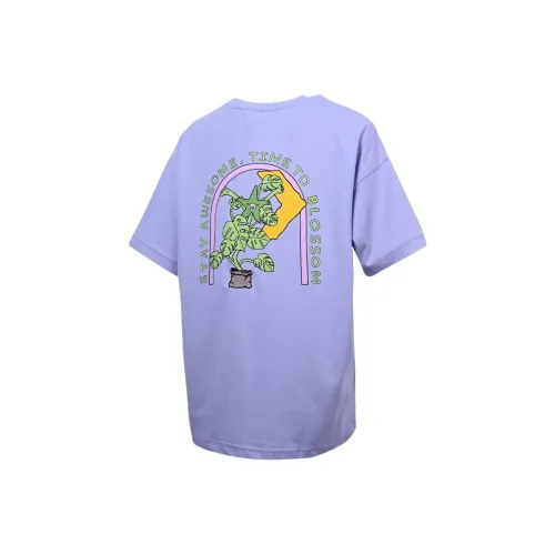 Конверс PLANTOPIA SS22 Рукав с оборванным плечом T-рубашка Женская Фиолетовая