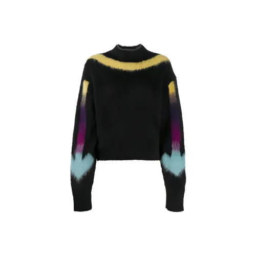 OFF Белый Свободный крой Свитер Женский Черный