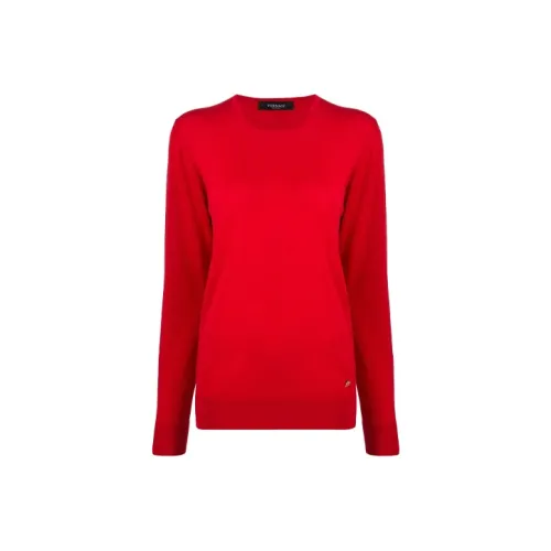 VERSACE Женские свитеры красного цвета