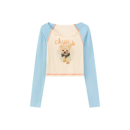 CHUU Белый абрикос Женские футболки