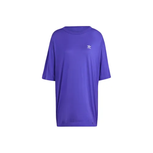 Adidas Originals adi color Рукав с оборотом T-рубашка Женская Фиолетовая