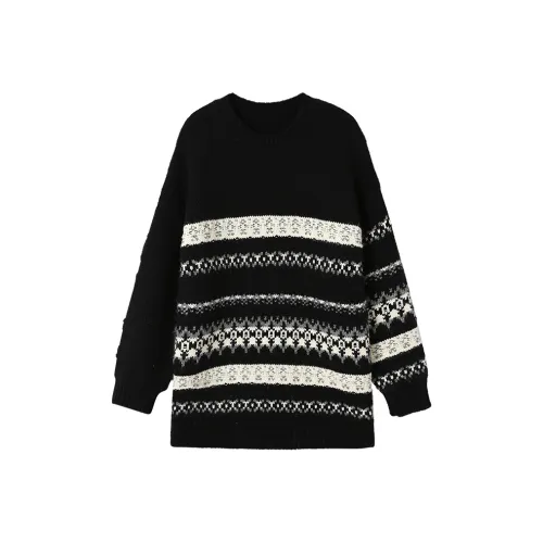 YESWOMEN Черный Fair Isle Женские Свитеры