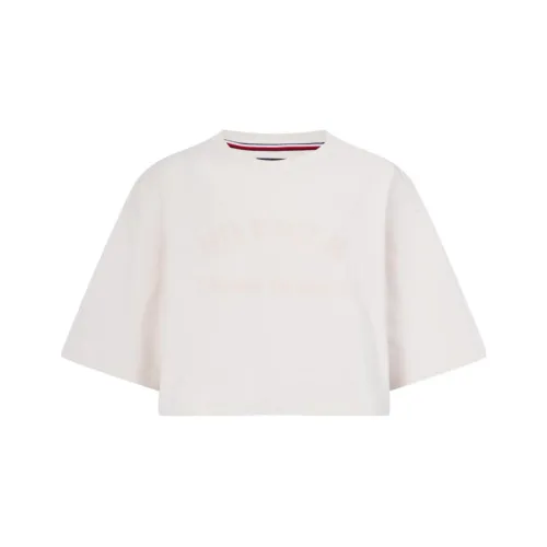 Tommy Hilfiger Экрю Женские Короткие Топы