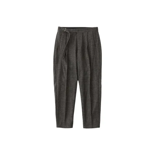 White Mountaineering FW24 GLEN CHECK 1 Повседневные брюки Мужской Угольный серый