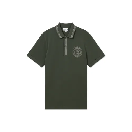 Поло LACOSTE Collaboration Мужское HCF Каменно-черный Зеленый