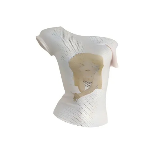 XIAOJUCHUANLI T-рубашка Женская Белая